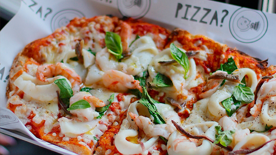 Пицца с морепродуктами по-римски ко Дню всех влюбленных в Pizza? Si!