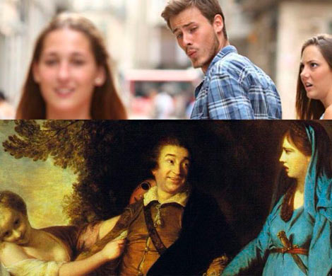 Популярный Интернет-мем нашли на картине XVIII века
