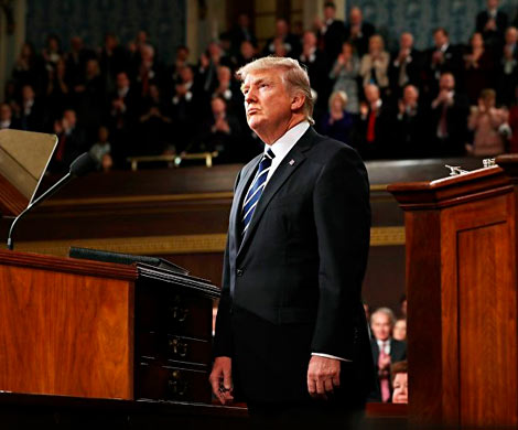Президент Трамп выступил с ежегодной речью в Конгрессе США