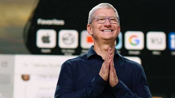 Тим Кук получил бонус в размере 5 млн акций Apple стоимостью $750 млн