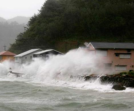 Три японские АЭС ощутят на себе мощь супер-тайфуна "Ногури"