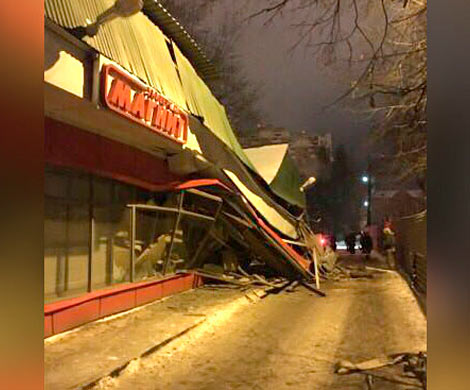 В Домодедово рухнула стена супермаркета «Магнит»