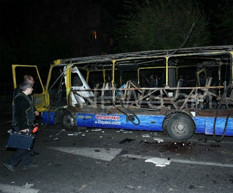 В Ереване взорван автобус