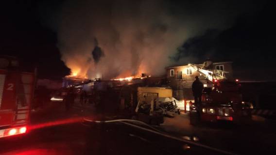 В Красноярске случился крупный пожар