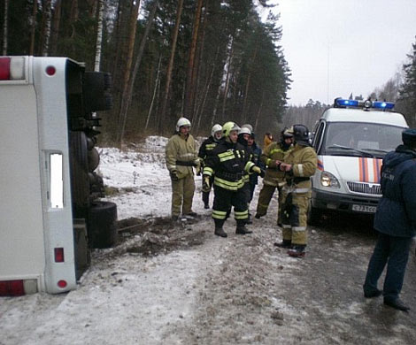В Нижегородской области опрокинулся автобус с детьми