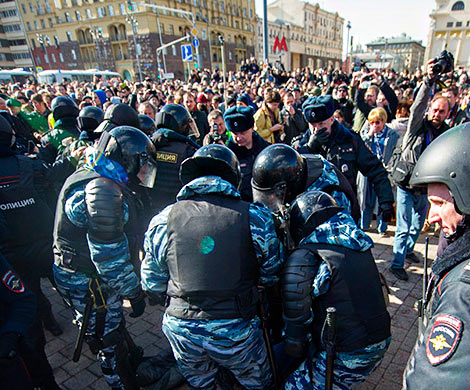 В России зафиксирован рост протестных акций 